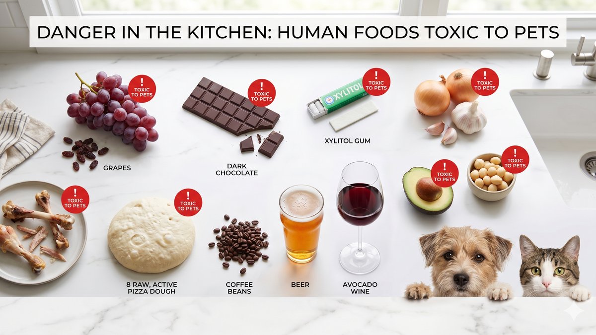 10 Human Foods That Are Toxic to Dogs and Cats